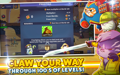 Tap Cats: Idle Warfare [ВЗЛОМ] скриншот 2