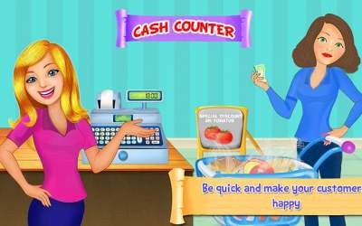 Supermarket Cash Register Sim [ВЗЛОМ: много денег] скриншот 4