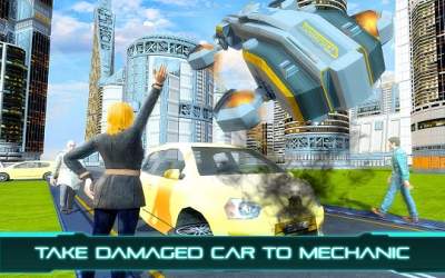 Tourist Futuristic Flying Car