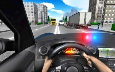 Police Driving In Car [ВЗЛОМ: много денег] скриншот 2
