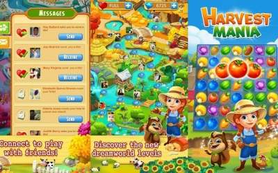 Скачать Harvest Mania - Match 3 Puzzle [ВЗЛОМ: жизни/драгоценные камни]
