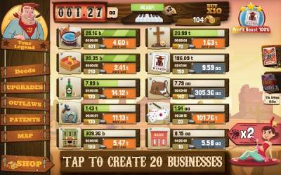 Wild West Saga: Idle Tycoon, Tap Incremental Game [ВЗЛОМ: деньги] скриншот 4