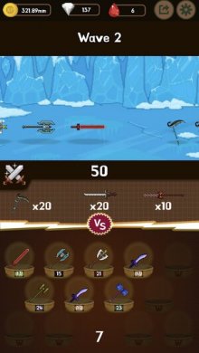 Оружейная война : Idle Merge Weapon [ВЗЛОМ на монеты] 1.0.4 скриншот 2