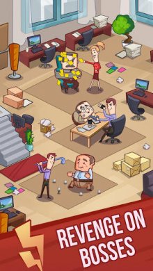Office Riot - Funny Idle Simulator [ВЗЛОМ: золотые монеты] 0.9.38 скриншот 1