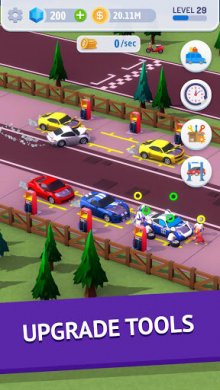 Idle pit stop : Tycoon Racing Manager (МОД, много алмазов) скриншот 4