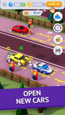 Скачать Idle pit stop : Tycoon Racing Manager (МОД, много алмазов)