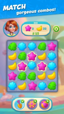 Hawaii Match-3 Mania Декор и головоломки три в ряд screenshot №3