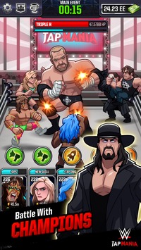Скачать WWE Tap Mania [ВЗЛОМ: Много денег] v 17637.21 для Андроид