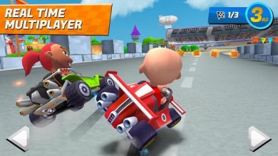 Boom Karts - Multiplayer Kart Racing (МОД, глупые боты/открыты все машины) скриншот №1