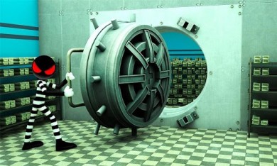 Скачать Stickman Bank Robbery Escape v 1.3 [ВЗЛОМ] для Андроид