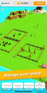 Idle Zoo Island (ВЗЛОМ, много денег) скриншот №1