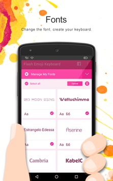 Flash Emoji Keyboard & Themes v 1.0.2 скриншот №5