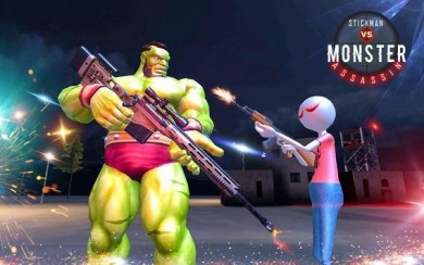 American Monster vs Stickman Sniper Modern Combat [ВЗЛОМ: много денег] v 1.1.2 скриншот №5