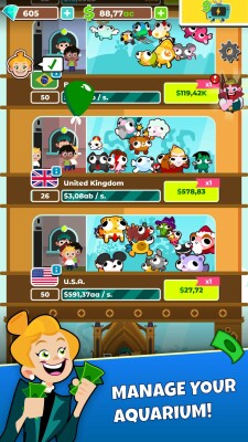 Aquarium Inc Idle Tycoon Games screen 1