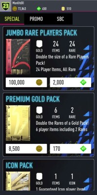 Nicotom 23 Draft + Pack Opener screen 2