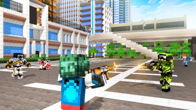 Block Guns: Online Shooter 3D (МОД, деньги, алмазы, оружие, скины) screenshot №3