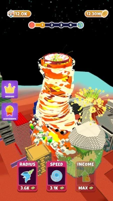 Idle Tornado (ВЗЛОМ Много Денег) screenshot №4