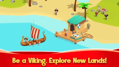 Idle Vikings Tycoon: Valhalla (ВЗЛОМ, Материалы и еда быстро увеличиваются) screenshot №3