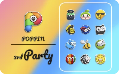 Poppin icon pack screen 6