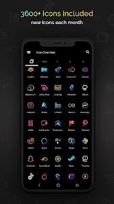 Retro Mode - Icon Pack (Neon) screen 2