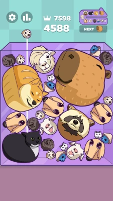 Capy Merge: Animal Drop Puzzle screen 1