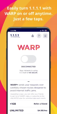 1.1.1.1 + WARP: Safer Internet screenshot №2