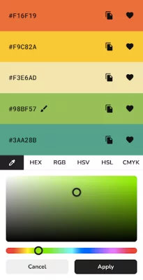 Pigments Color Scheme Creator screen 2