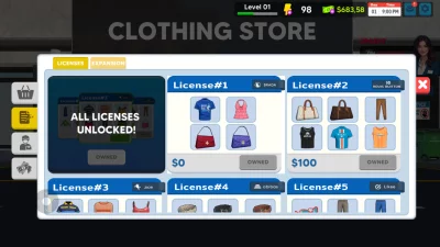 Clothing Shop - Simulator Game взлом screen 1