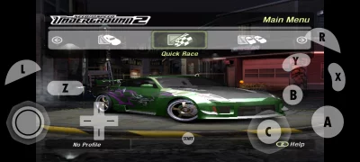 NFS Underground 2 стартовое меню